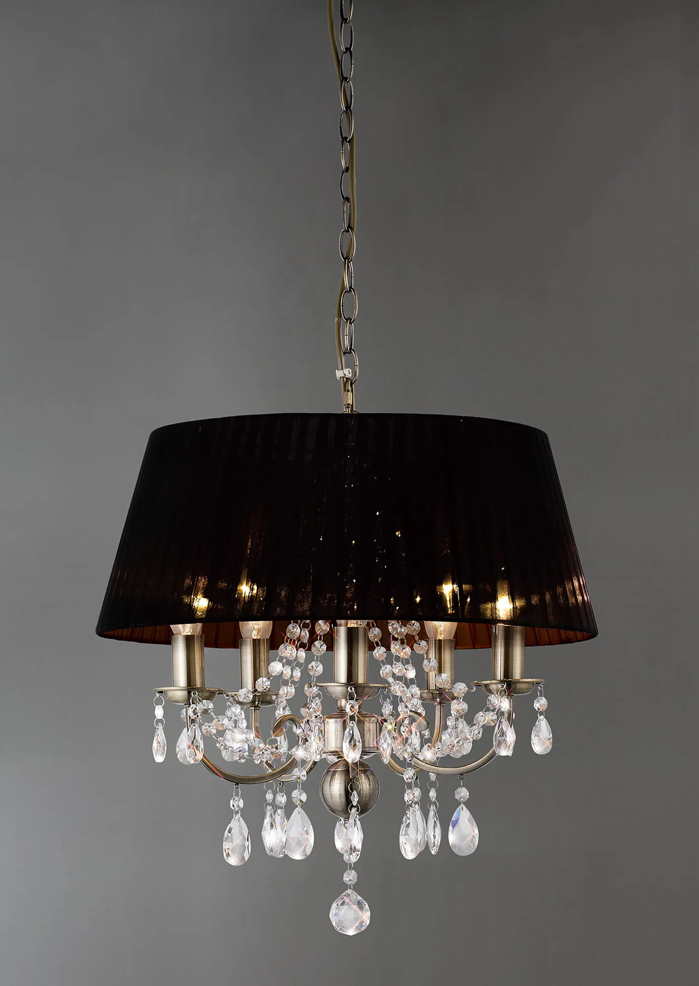 IL30047/BL  Olivia Crystal Pendant 5 Light